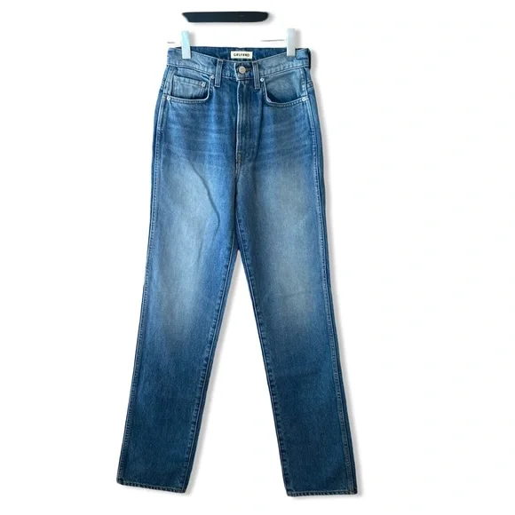 GRLFRND Sara jeans Super High Rise Slim Straight Rambla blue Revolve 25 new - Picture 6 of 15